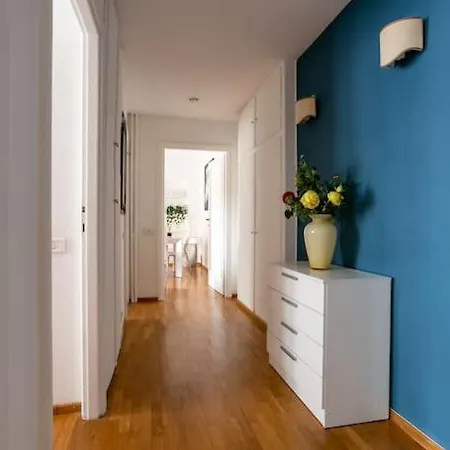 Blue Window In The Center Of Apartment Rome