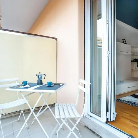 Blue Window In The Center Of Apartment *
