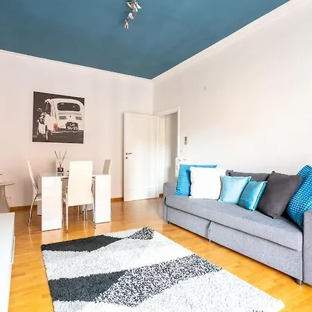 Blue Window In The Center Of Apartment *