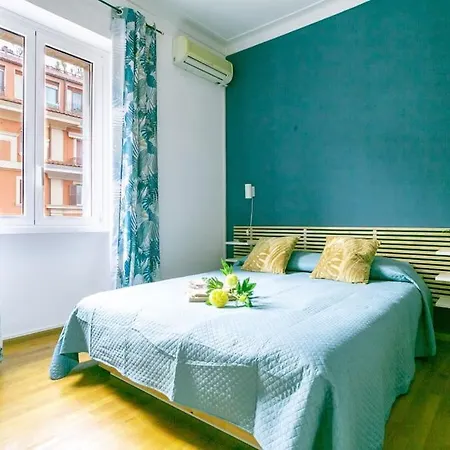 Apartment Blue Window In The Center Of *